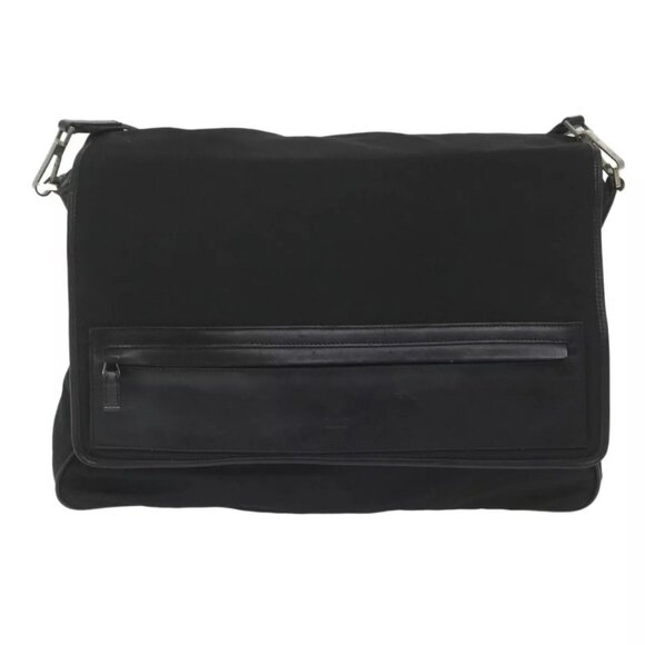 GUCCI Shoulder Bag Nylon Black Auth - Picture 3 of 15